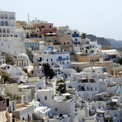 Above left is the famous Atlantis Hotel of Fira