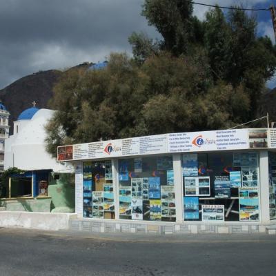 Stores in the village near the beach