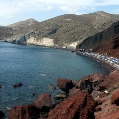View of Red Beach from above