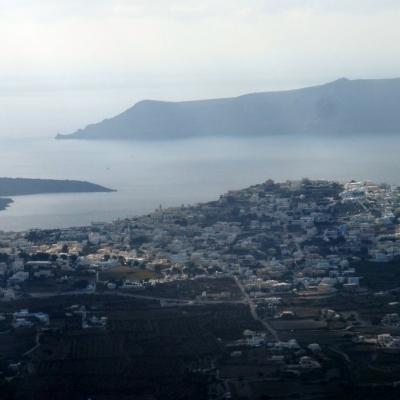 Aerial view of Fira